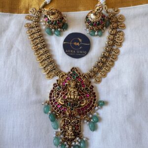 Royal Kundan Laxmi pendant coin nk (AU21352)